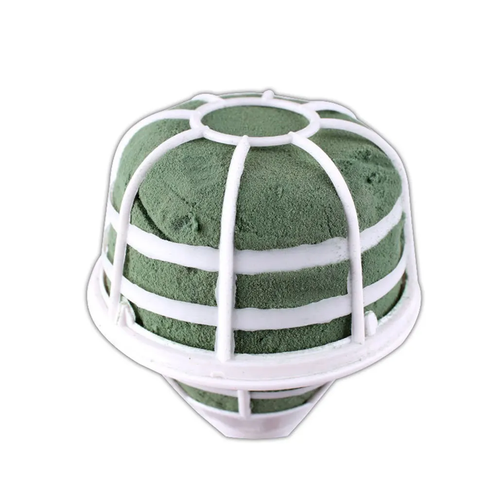 

4pcs Bouquet Base Handheld Flower Holder Floral Foam Support For Wedding Diy Arrangement Craft Party Decor Supplies Green White