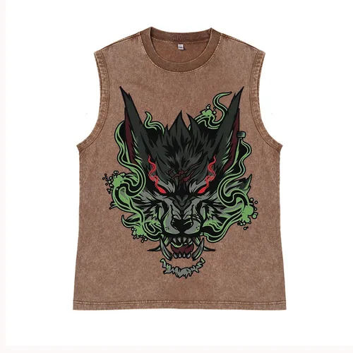 Imagen 2 del producto 2025 Anime Arcane Vander camisetas sin mangas chaleco lavado camiseta hombre mujer ropa de calle Tops Fans regalo