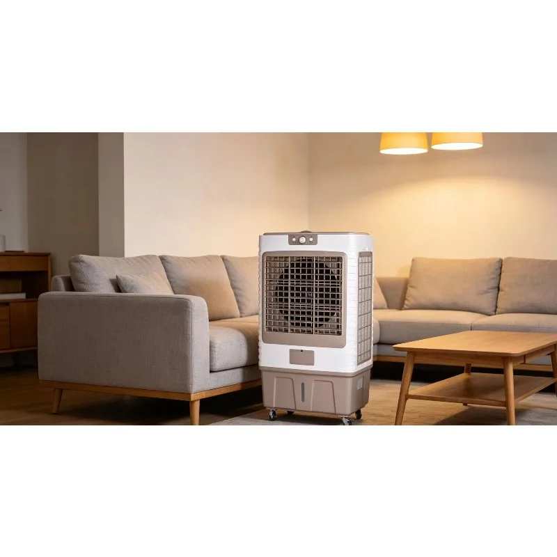 Airo Portable Evaporative Plastic Electric Low Noise Air Cooler with 3-Speed 500W Power for Household Garage Outdoor Use
