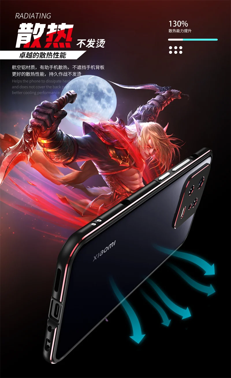 For Xiaomi Mi 13 Pro Mi13Pro 5G Bumper Ultra Thin Aluminum Metal Frame Case Cover for Xiaomi 13 Pro Xiaomi13 Shockproof Bumper