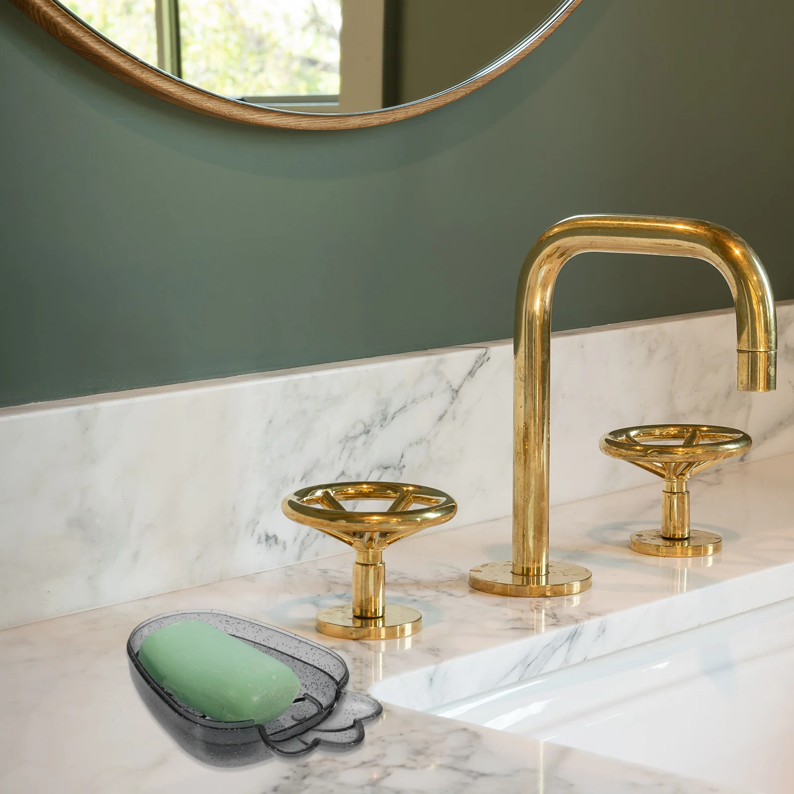 

3Pcs Soap Dishes with Unique Fun Shape Double Layer Drainage System Easy Clean Removable Soap Saver for Counter Storage