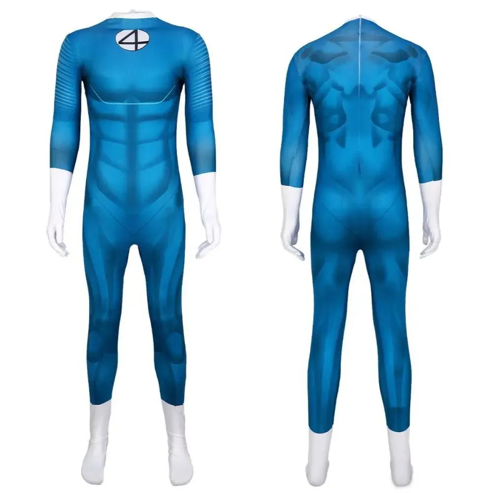 CosplayAdult niños fantásticos cuatro disfraz de Cosplay disfraz fantástico 4 Zentai traje mono trajes de juego de rol Halloween carnaval C