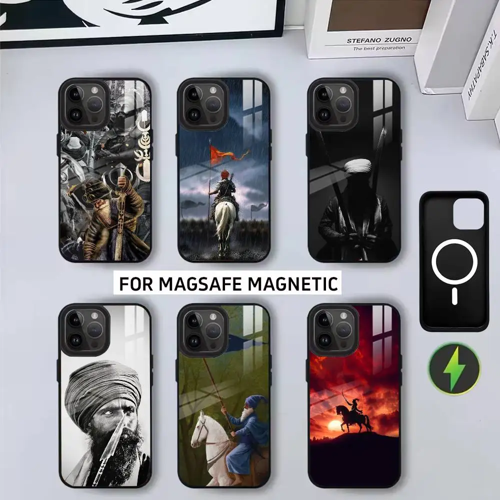 

N-Nihang S-Singh S-Sikh W-Warrior Phone Case For iPhone17,16,15,14,13,12,11 Plus,Pro Magnetic For Magsafe Wireless Charging