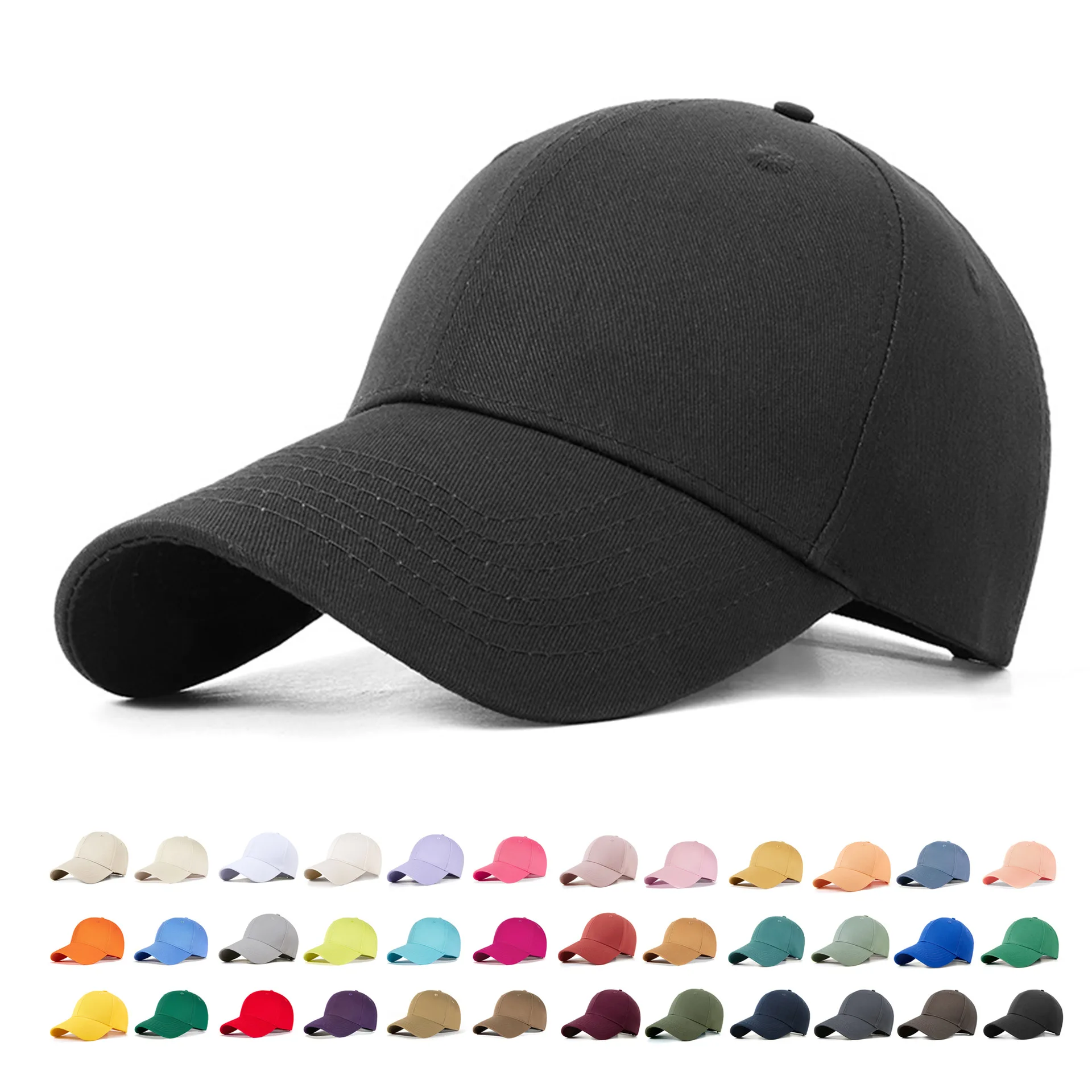 1 high-quality hat women's hard top versatile Korean version cap Korean version casual sports sunshade baseball cap men's