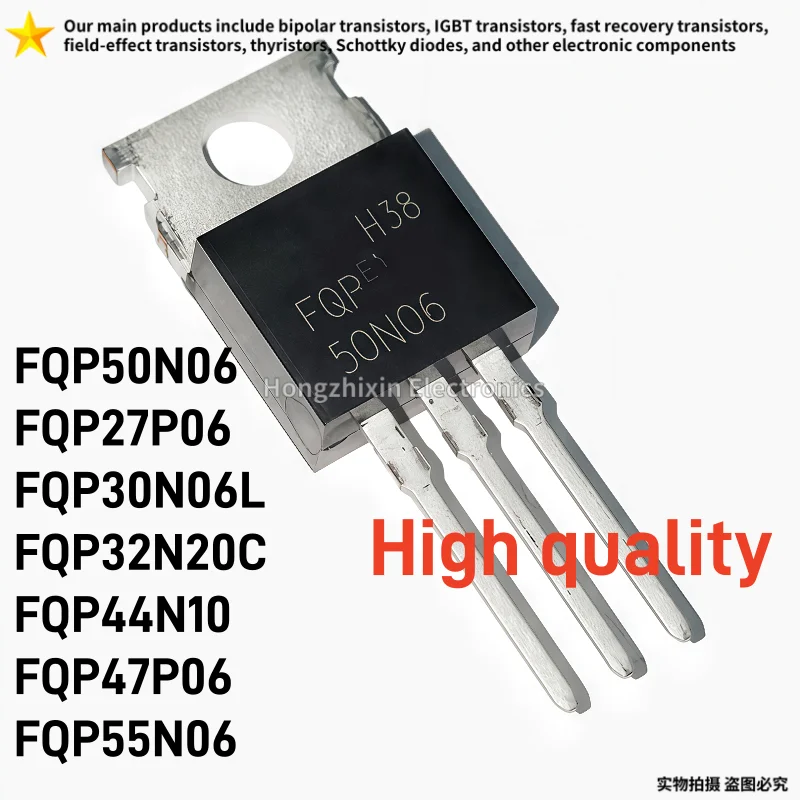 10PCS SW50N06 N-channel MOSFET Transistor SW50N06 TO-220 Package 60V 50A Power MOSFET for Power Supply Inverter