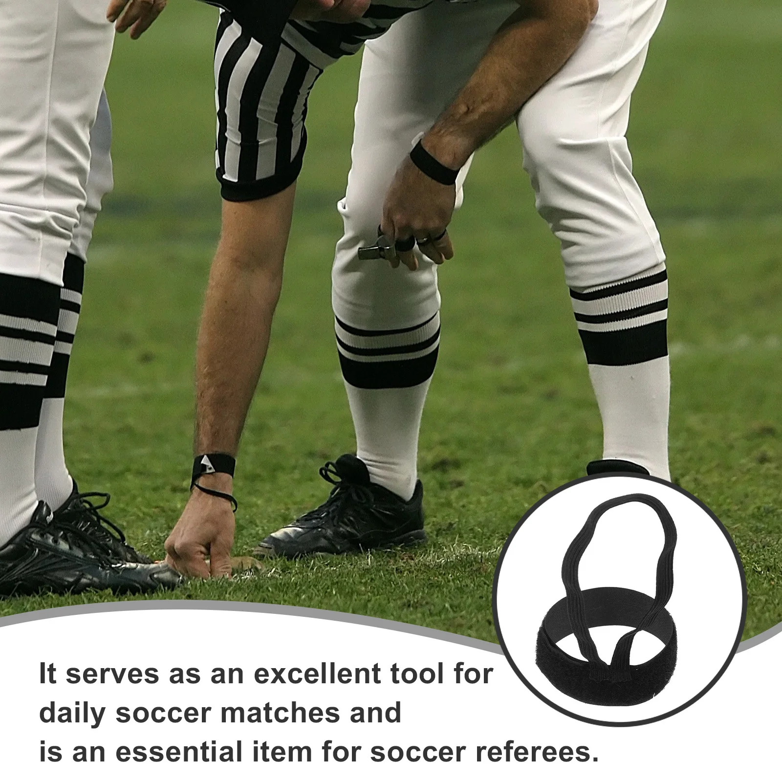 

6Pcs Football Referee Wrist Band Reliable Long-Lasting Material Smooth Burr-Free Design for Soccer Play Convenient Referee