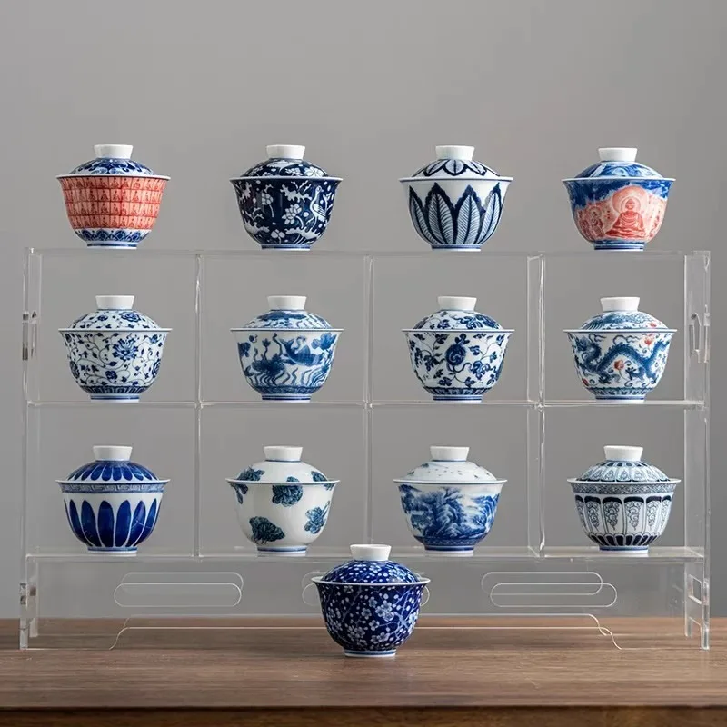 

Acrylic display stand, tea set storage rack, transparent cup, tea set, Bogu frame, desktop storage box.