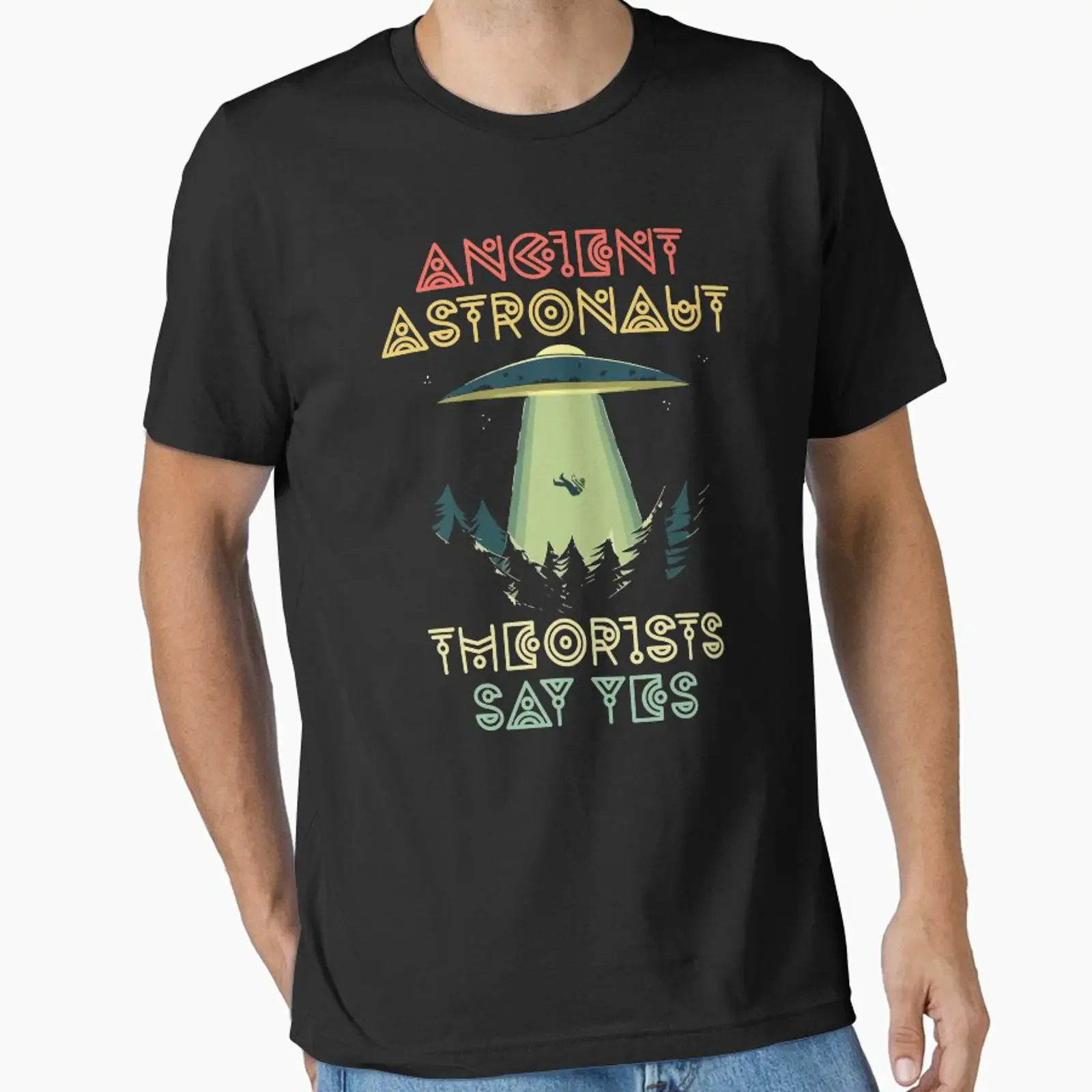 Ancient Astronaut Theorists Say Yes Alien Head Theorist Essential T Shirt vintage Washed Comfortable Slightly designer clothes