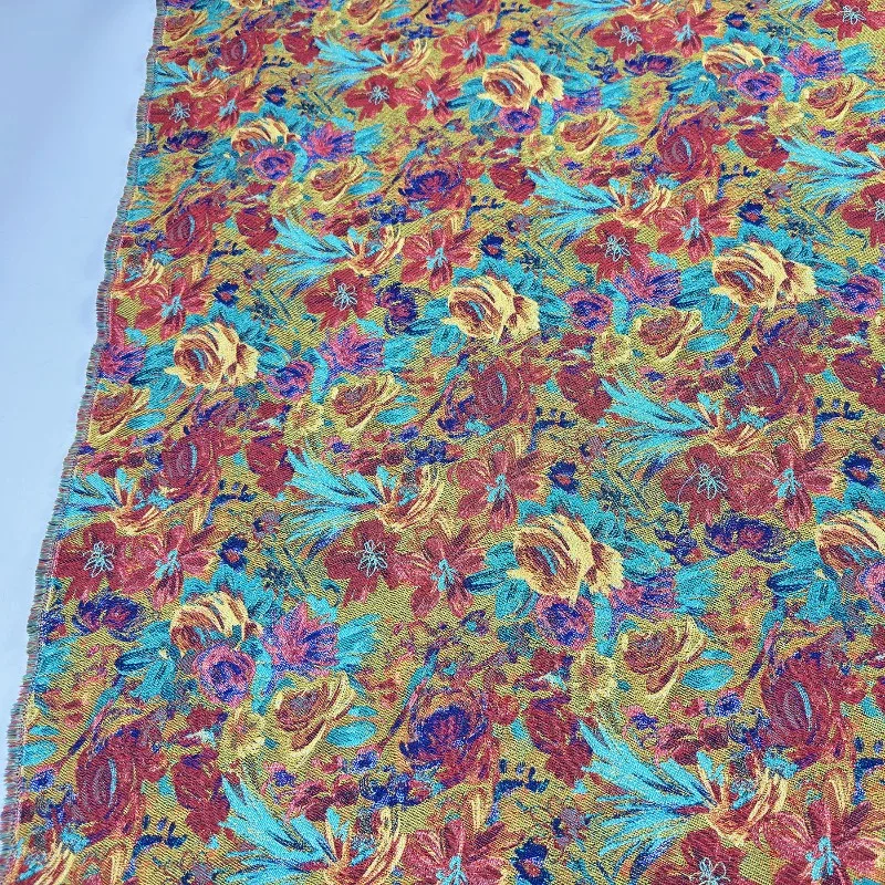 

1meter Jacquard Fabric French Vintage Artistic Pant Suit Coat Summer Women Dress Designer Luxury Fashion Fabric For Sewing