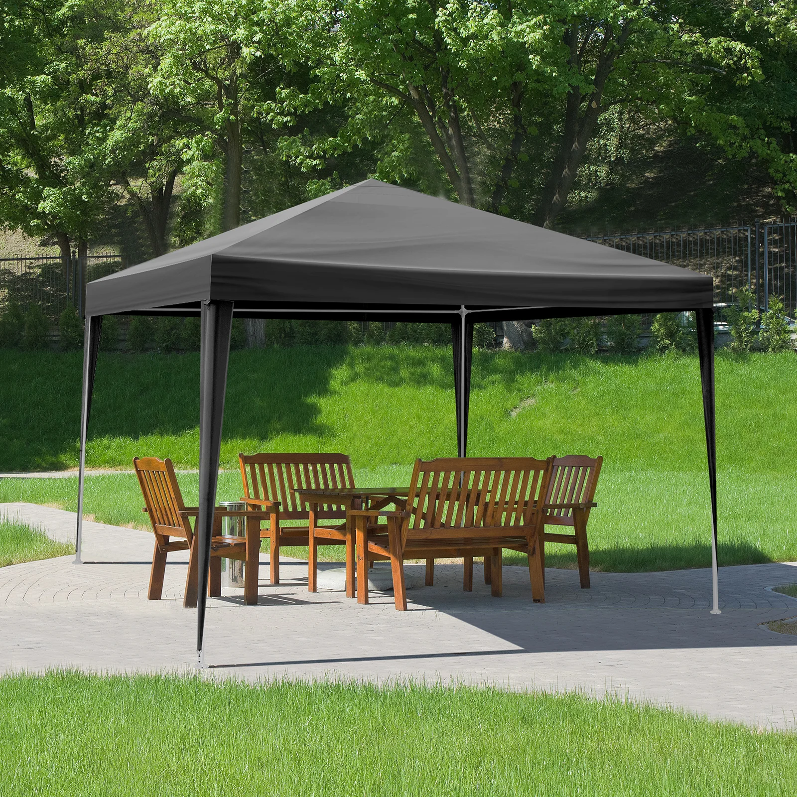 

10'x10' Gazebo Waterproof Outdoor Canopy Patio Tent Party Tent for Wedding BBQ Cater
