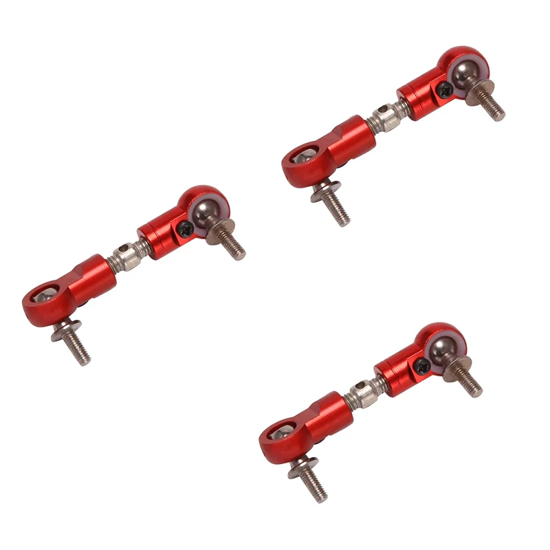 ABXE-3X CNC Pull Rod Steering Servo Arm Fit For 1/5 HPI ROFUN ROVAN KM BAJA 5B 5T 5SC Losi 5Ive T Rc Car Parts-Orange Red