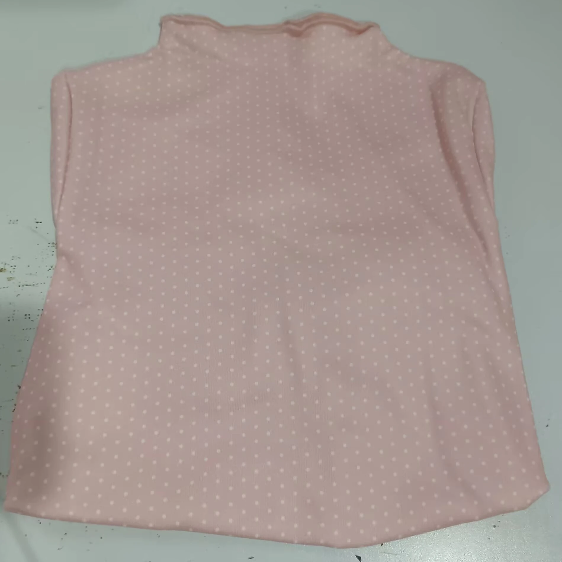 Herbst-Winter Baby Langarm-T-Shirt mit Holzohren-Kante für Mädchen, Baumwoll-Skianzug, Mädchen-Unterziehshirt, Vielseitiges Oberteil, Kinderkleidung – Detail 2