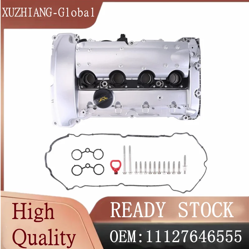 Brand New Aluminium Engine Valve Cover w/Gasket 11127646555 11127585907 For Mini Cooper JCW R55 R56 R57 R58 R59 N14 1.6L 07-12