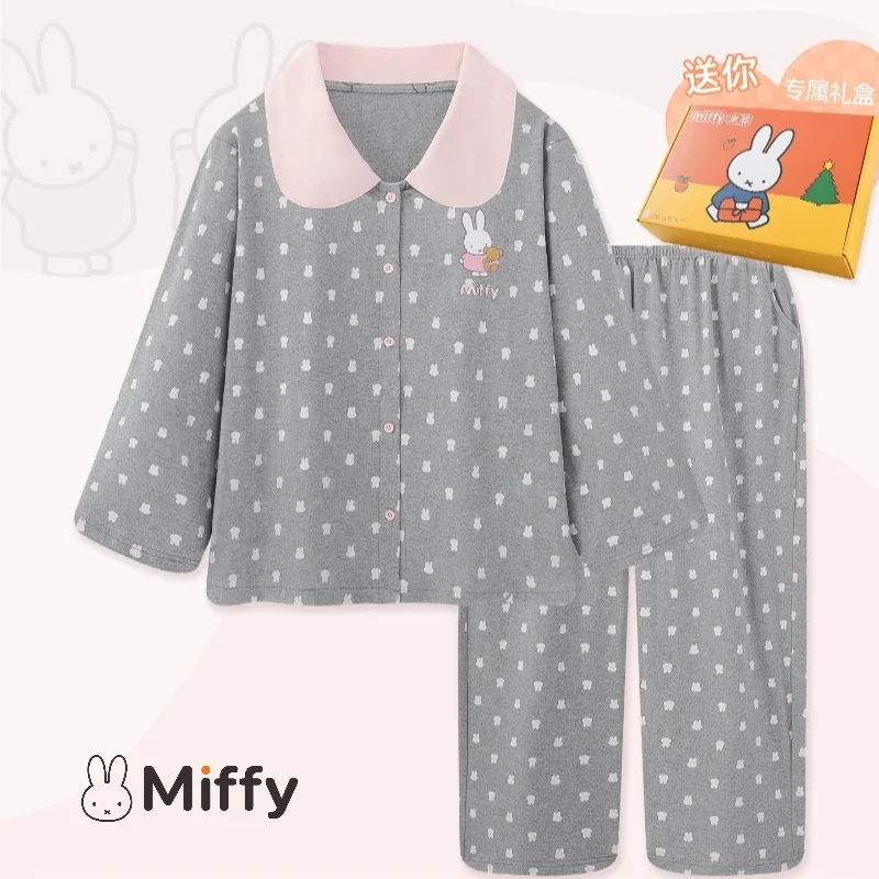 cute-miffy-cotton-pajama-set-soft-lightweight-spring-autumn-sleepwear-loungewear-homewear-indoor-lounge-clothing-outfit-comfort