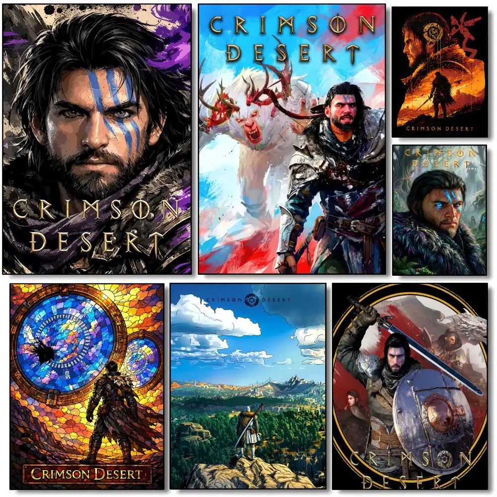 Game C-Crimson Desert epic fantasy Poster HD Wall Art Aesthetic Home Decor for Living Room Bedroom Café Office Stylish Gift