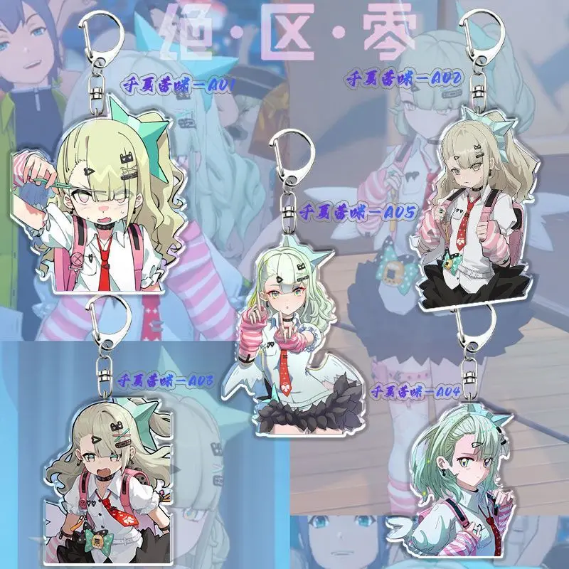 Zenless Zone Zero Acrylic Keychain Chinatsu Remi Eye-catching Cute Face Expression Pendant Student Collectible Gift Ornament Toy