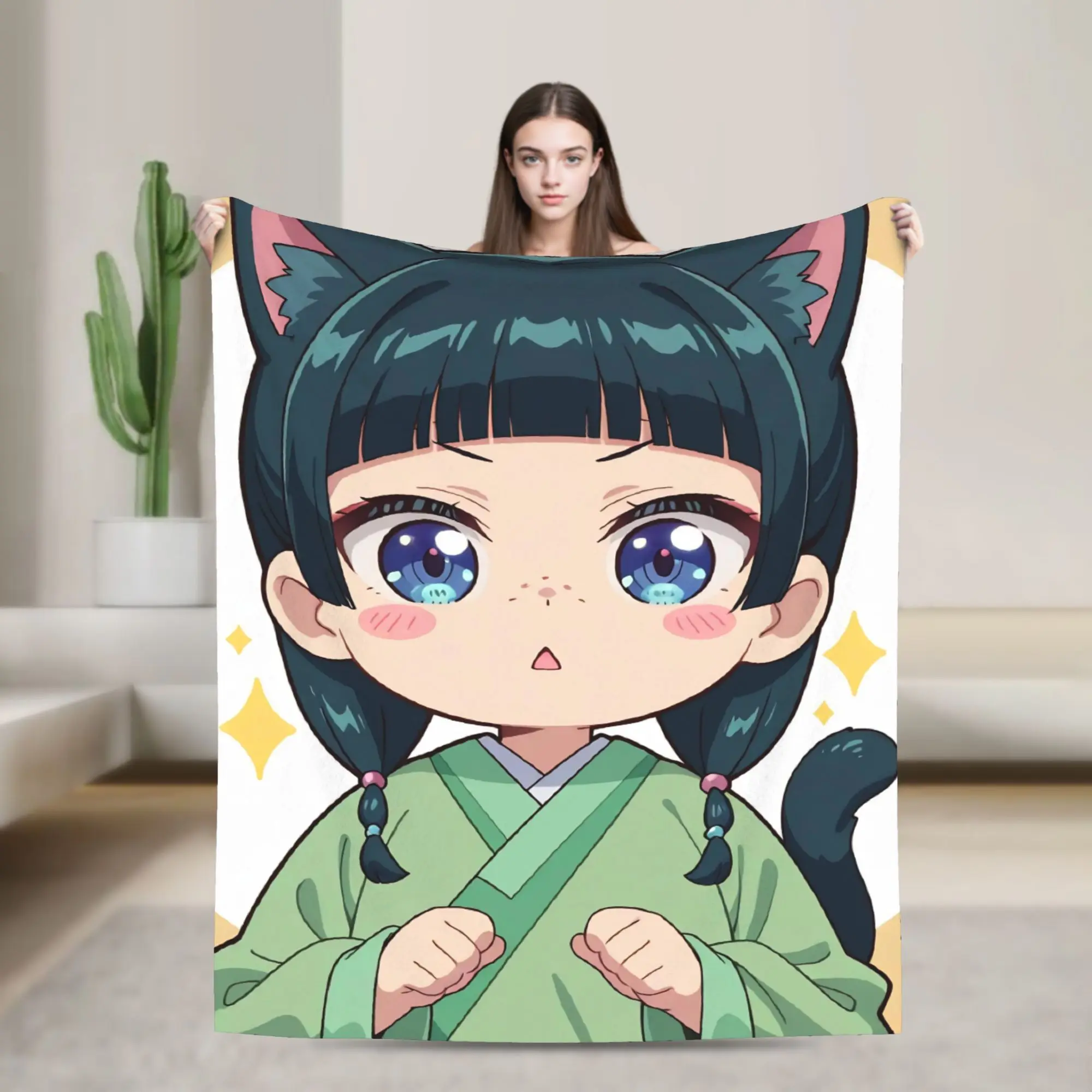 The Apothecary D-Diaries Maomao Throw Blanket for Couch Soft Cozy Plush Blanket 50x60 Inch Multi-size Bedspread for All Seasons