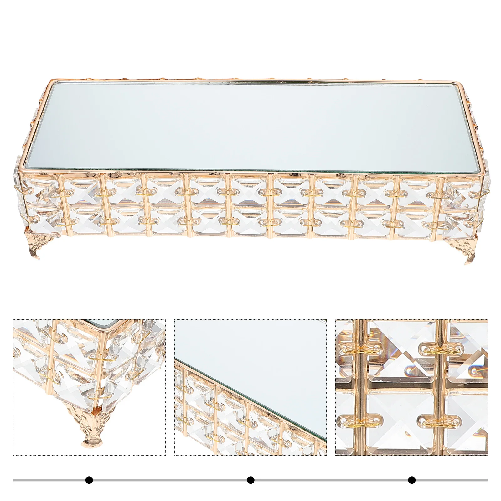 

Small Size Cake Stand Mirror Design Tray Food Serving Tray for Dessert Cake Display Party Restaurant Use