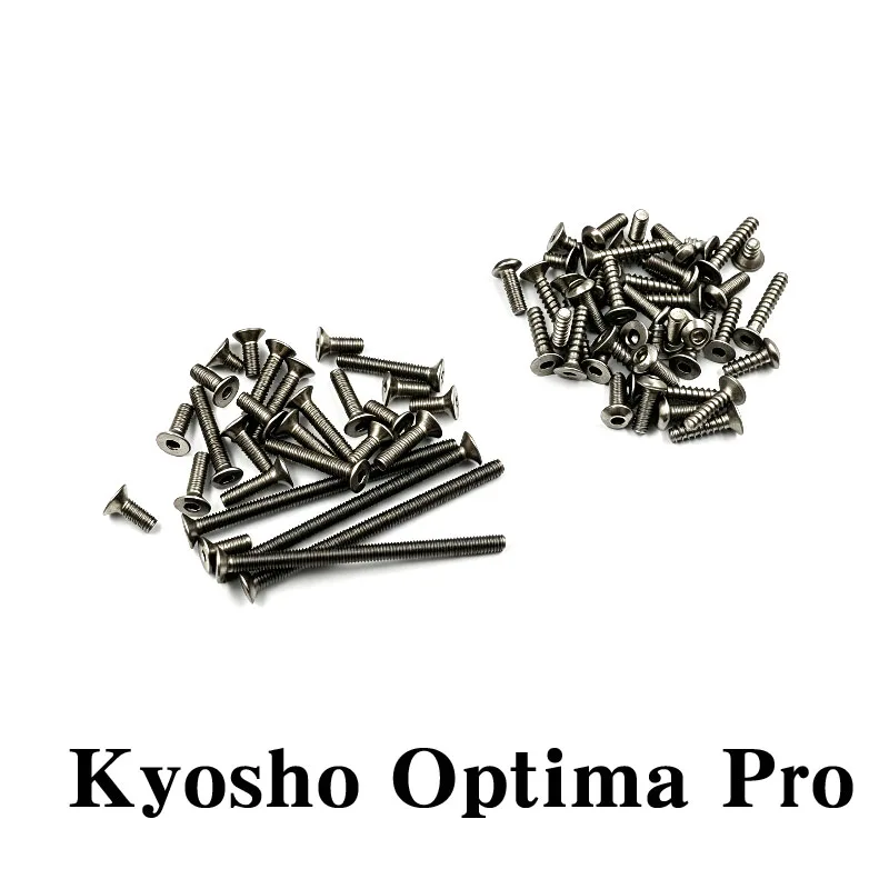 Titanium Screw Assorted Set w/Box For Kyosho Optima Pro  69 Pcs Hex socket screw