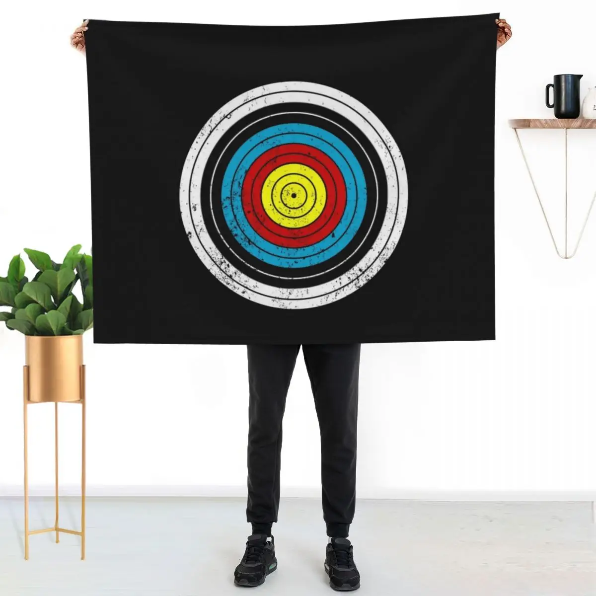

Archery Target Bullseye Throw Blanket Warm Flannel Blanket for Couch Chair Bedroom