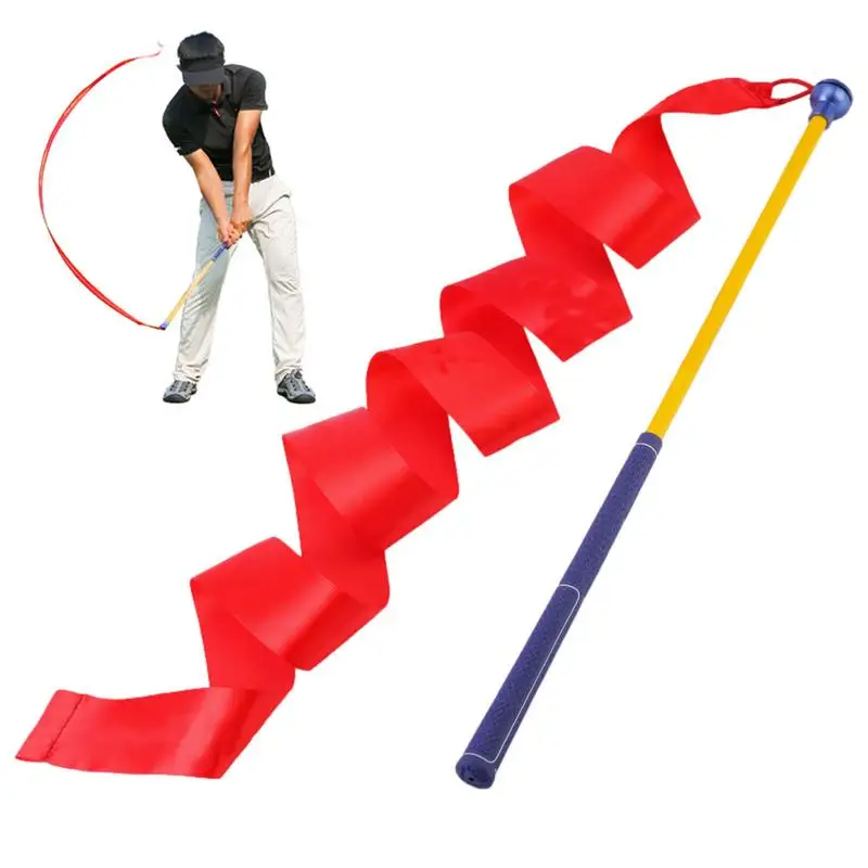 

Golf Ribbon Swing Stick Sound Practice Increase Swing Speed Training Club Supplies Golf Practitioner Colorful Ribbon Swing Stick