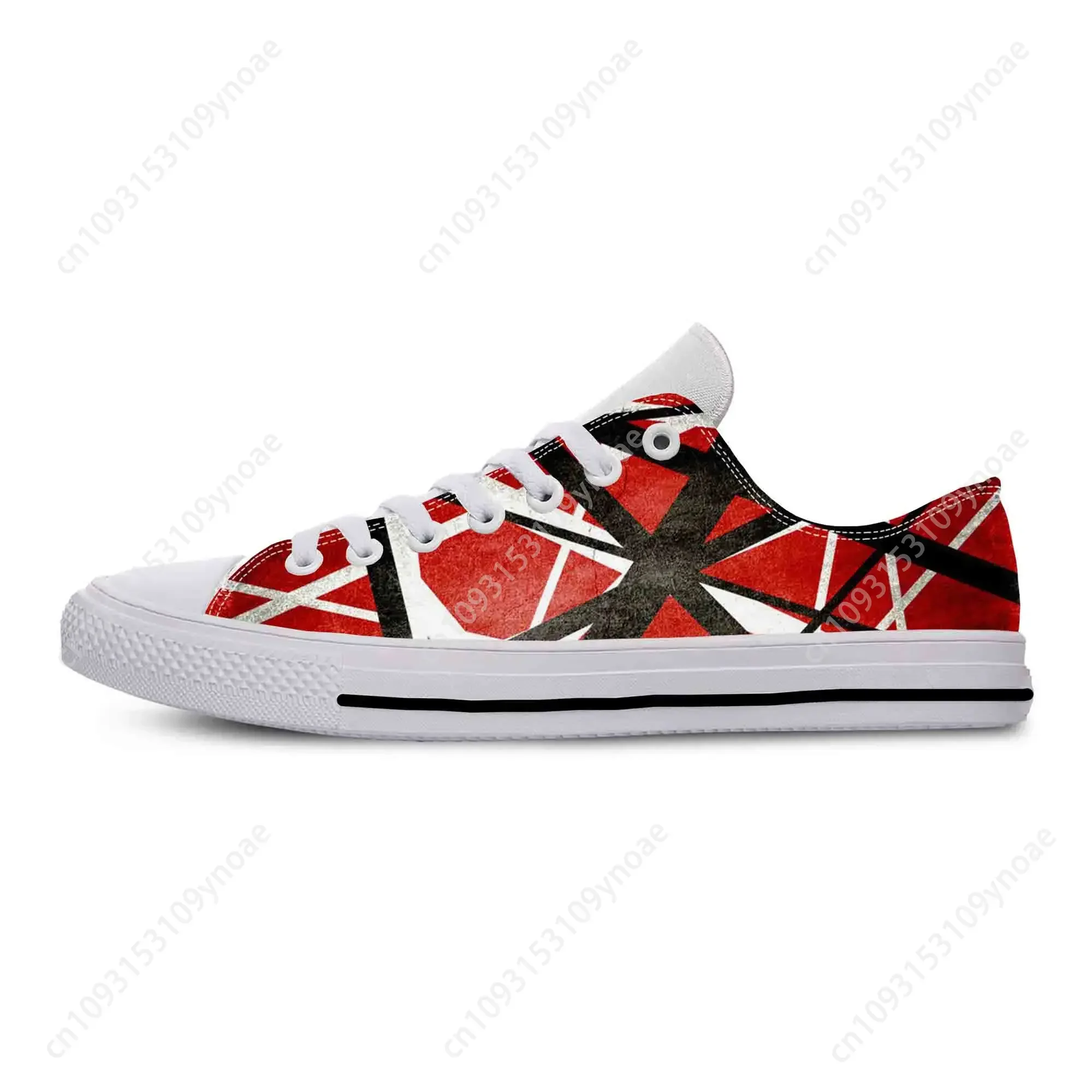 

Hot EVH 5150 Stripe Guitar Heavy Metal Rock Music Board Shoes Lightweight Men Women Sneakers Breathable Low Top Casual Shoes