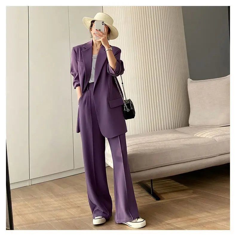 Spring/Summer Leisure Women's Set 2023 New Korean Version Fashion Slim Temperament Long Sleeve Two Piece Set Trend