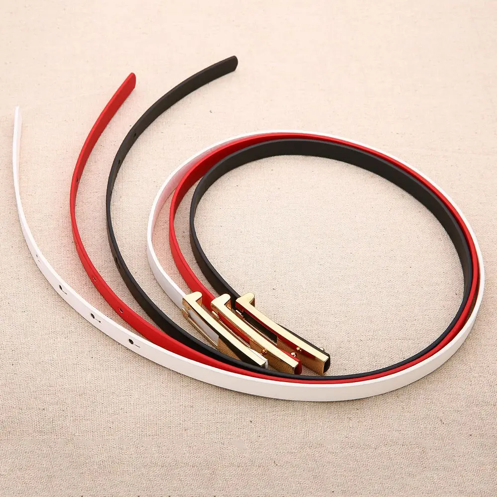 Aksesori Vintage Tipis Jeans Dekorasi Pinggang Sabuk Halus Sabuk Wanita Ikat Pinggang Kulit Sabuk Pinggang