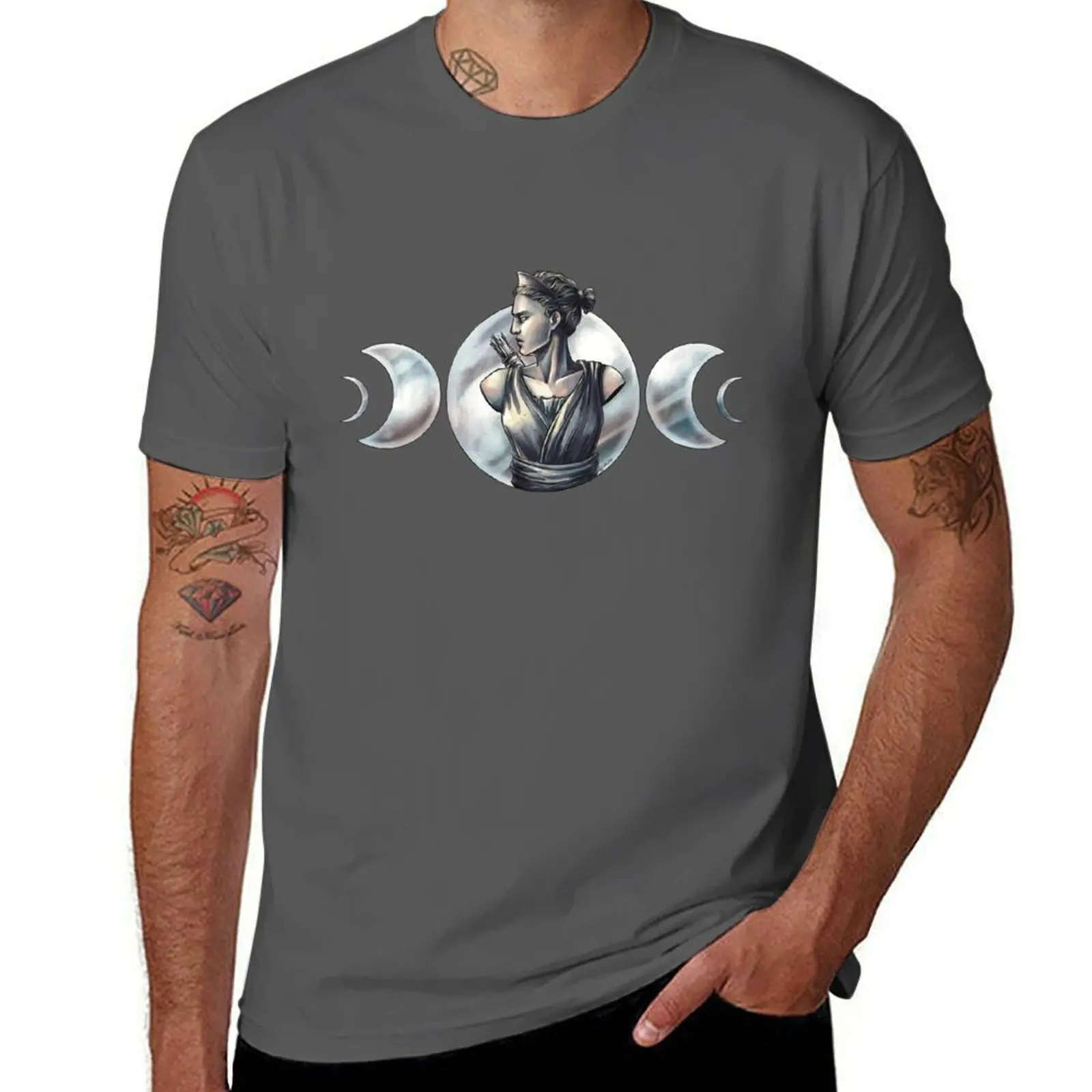 

Artemis Moon Goddess T-Shirt Plus Size All Match Tee Shirt