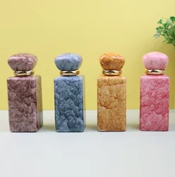 4Pcs Luxurious 50ml Colored Glass Perfume Dispensing Bottles, High-End Pink Perfume Empty Spray Bottles (Perfume Not Included)