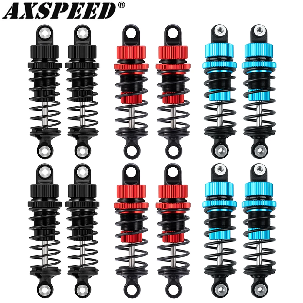 AXSPEED 4 pièces amortisseurs en aluminium amortisseur d'huile avant arrière 55/62mm pour Tamiya TT02 1/10 RC modèle dérive voiture pièces de mise à niveau