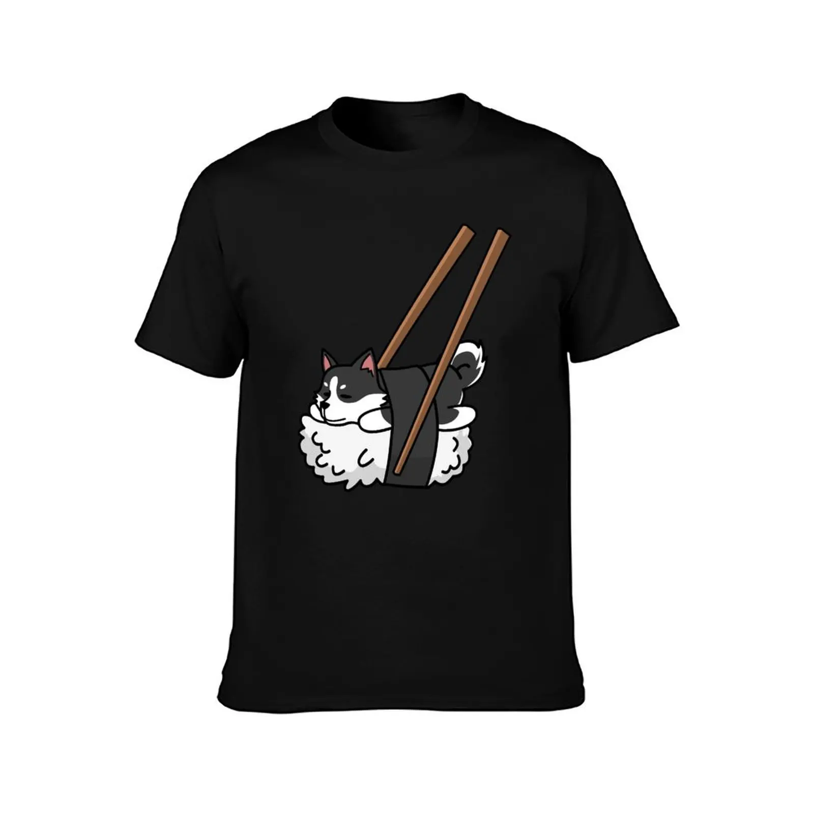 Casual marca de luxo sushi siberiano camisa t homem camisas homem engraçado alta t husky t camisas camiseta algodão qualidade