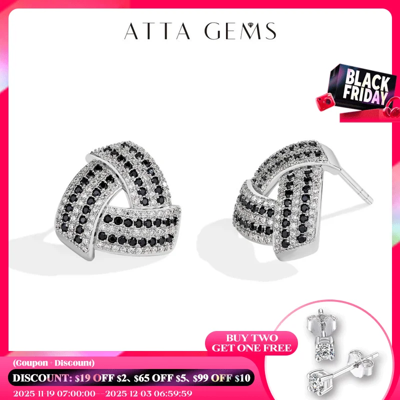 

Attagems DVVS Moissanite Diamond Triangle Stud Earring For Women 925 Sterling Silver 18K Gold Plated Birthday Gift Party Jewelry