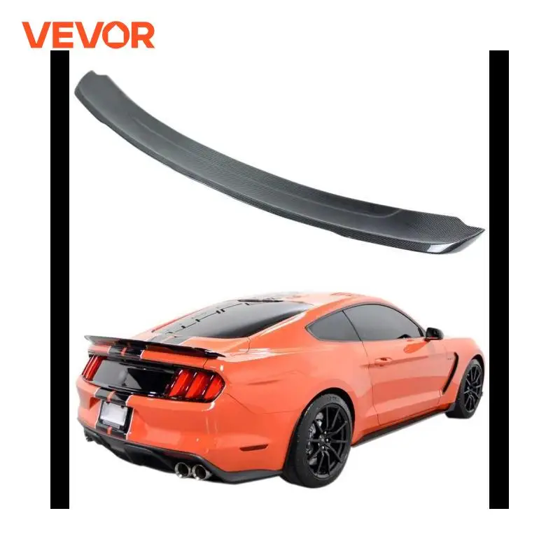 VEVOR Lightweight Rear Wing Spoiler Trunk Lid Suitable for 2015 - 2017 Ford Mustang 2-Door Model Carbon Fiber Track Pack Style