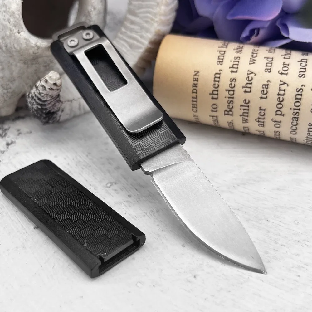 أعلى جودة صغيرة مستقيم شفرة سكين 8Cr13Mov شفرة ألياف النايلون مقبض السكاكين في الهواء الطلق دائم التكتيكية شفرة مثبتة سكين