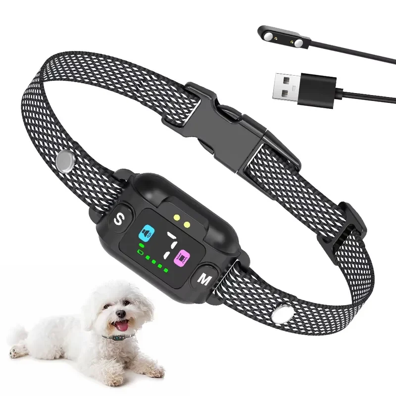 New MINI Dog Bark Collar for High Sensitivity Vibration No Shock Safe Stop Barking Anti-Bark Collar Antiladridos for Dogs