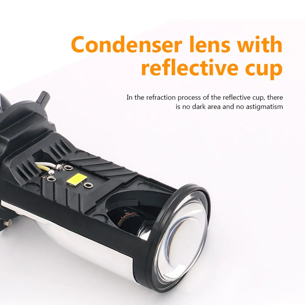 Y6 Turbo Fan H4 LED Headlights Car H4 Mini Projector Lens 6000K Super Bright 20000LM Hi Lo Beam Bulb LED Lights Car Light Lamp view 3