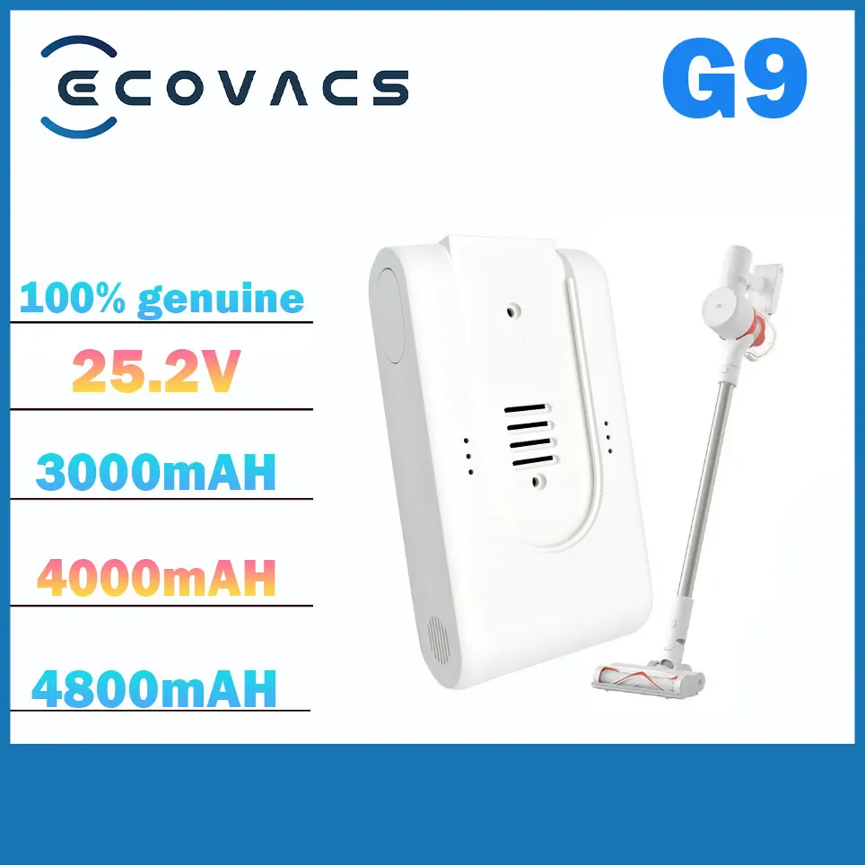 

Ecovacs G9 Ручной беспроводной пылесос, аксессуар, оригинальный G9, сменная батарея, внешняя батарея, заряжаемая 4000/4800 мАч