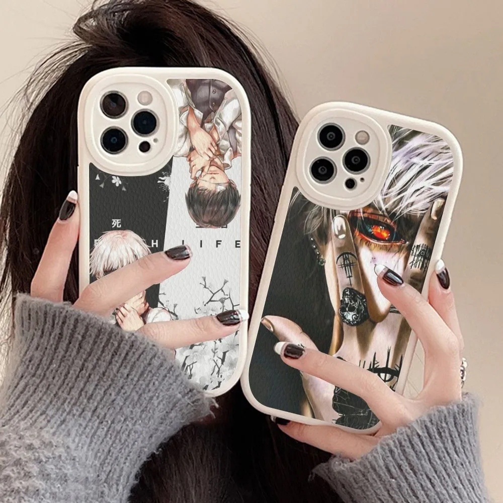 Tokyo Ghoul Kaneki Ken Phone Case Hard Leather For IPhone 16 15 14 13 12 Mini 11 14 Pro Max Xs X Xr 7 8 Plus Fundas