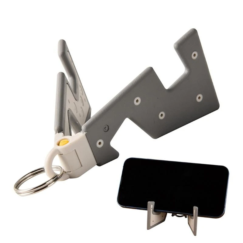 Portable Keychain Pendant Mobile Phone Tablet Holder Stand Creative-Keyring Lightweight Mini Desk Cellphone Support Rack image 5
