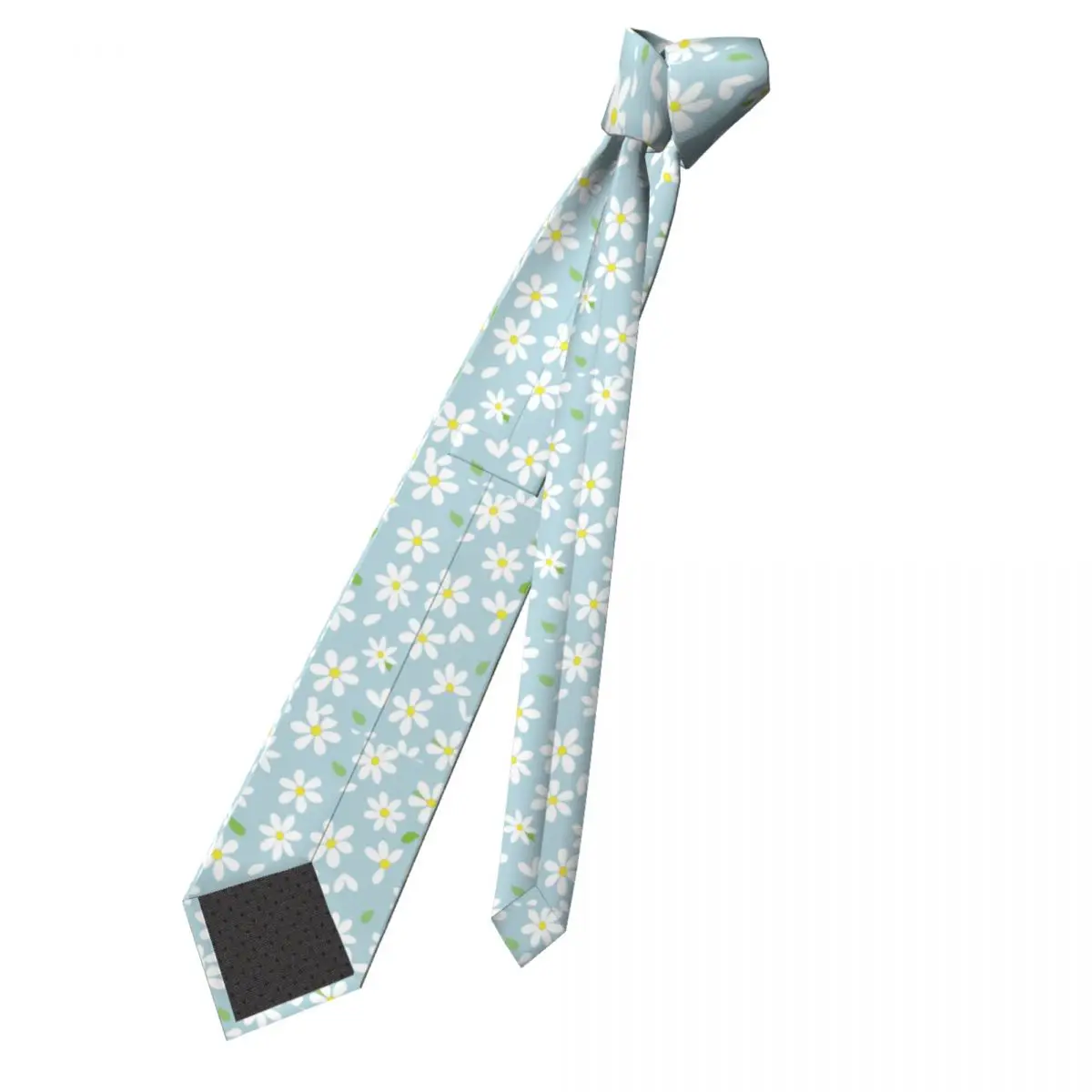 Corbata de margaritas en un cielo azul para hombre y mujer, corbatas de poliéster de 8 cm de ancho con flores y margaritas, lazos florales para el cuello, accesorios para fiestas