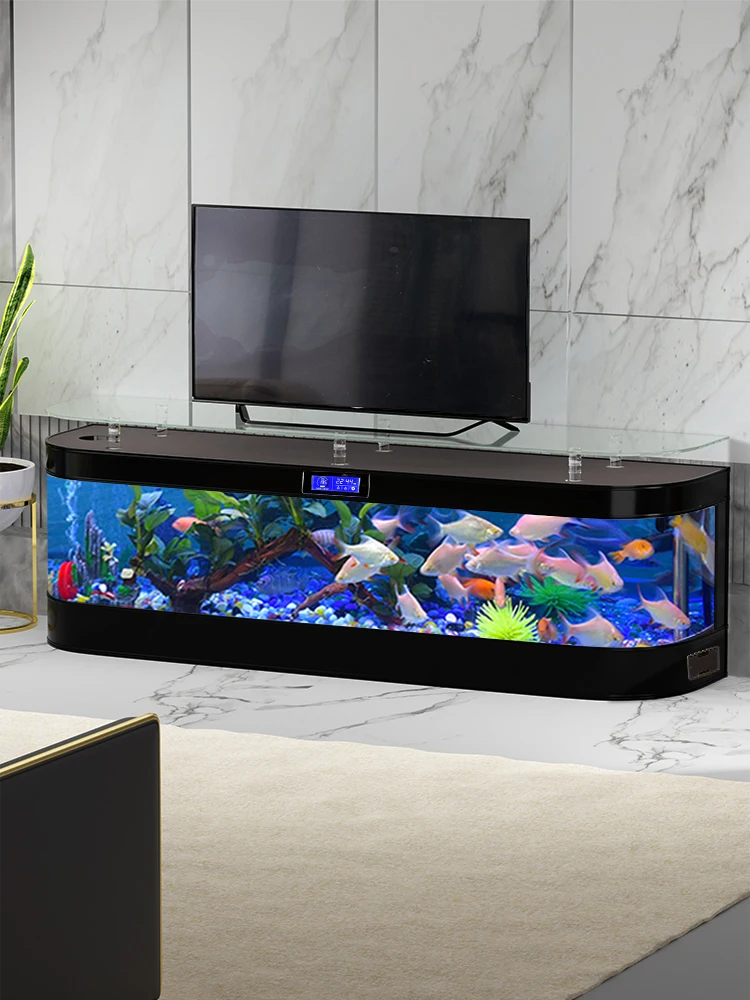 TV Cabinet Glass Fish Tank Smart Aquarium Living Room Home Medium Ecological Change Water Home Delivery