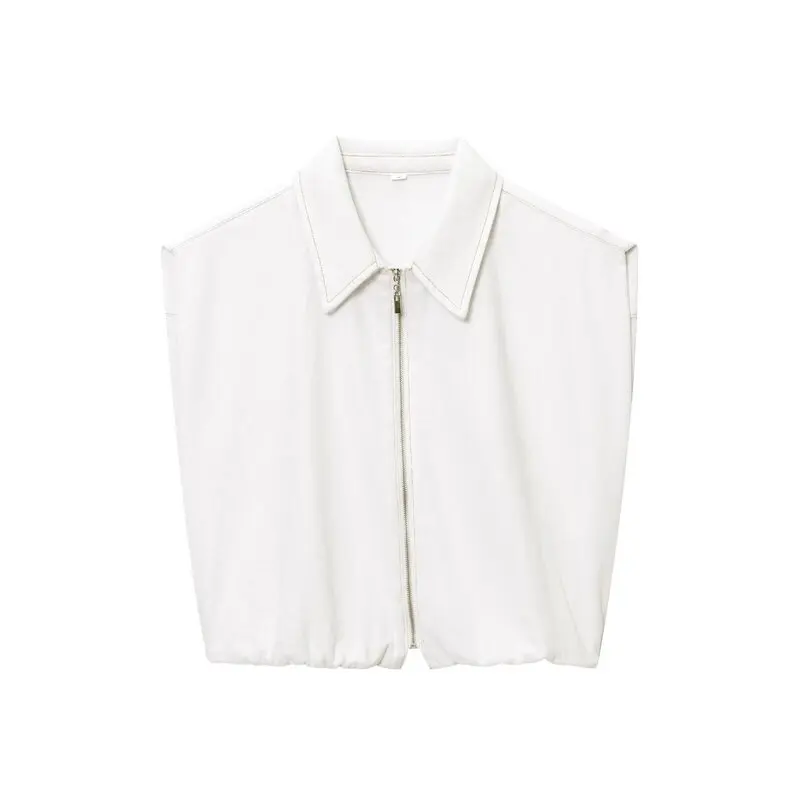 

Новый летний женский топ без рукавов с эластичным подолом, лето 2023, простой дизайн, длинные брюки с застежкой-молнией, комплект из двух предметов