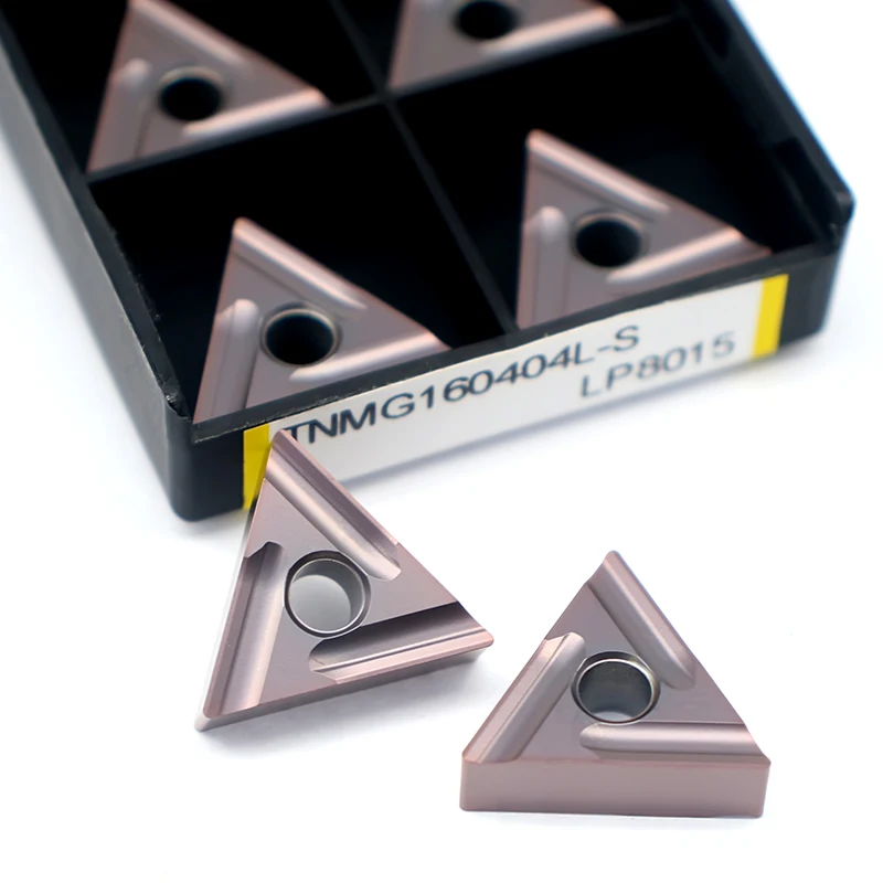 

10 шт. TNMG160404L-S R-S LP8015 Твердосплавные вставки Внешние токарные лезвия Токарный станок с ЧПУ Инструменты TNMG160404 Инструменты для нержавеющей стали