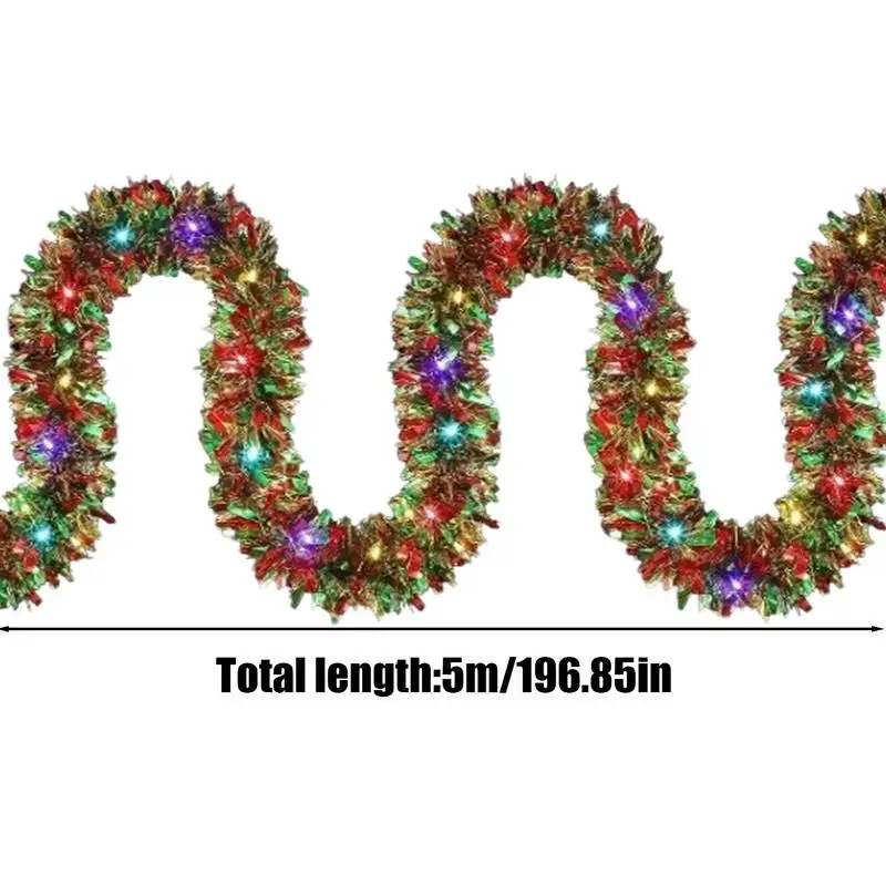 5 متر/16FT عيد الميلاد بهرج جارلاند مع أضواء LED شجرة عيد الميلاد الديكور جارلاند شجرة عيد الميلاد الحلي مع أضواء Led
