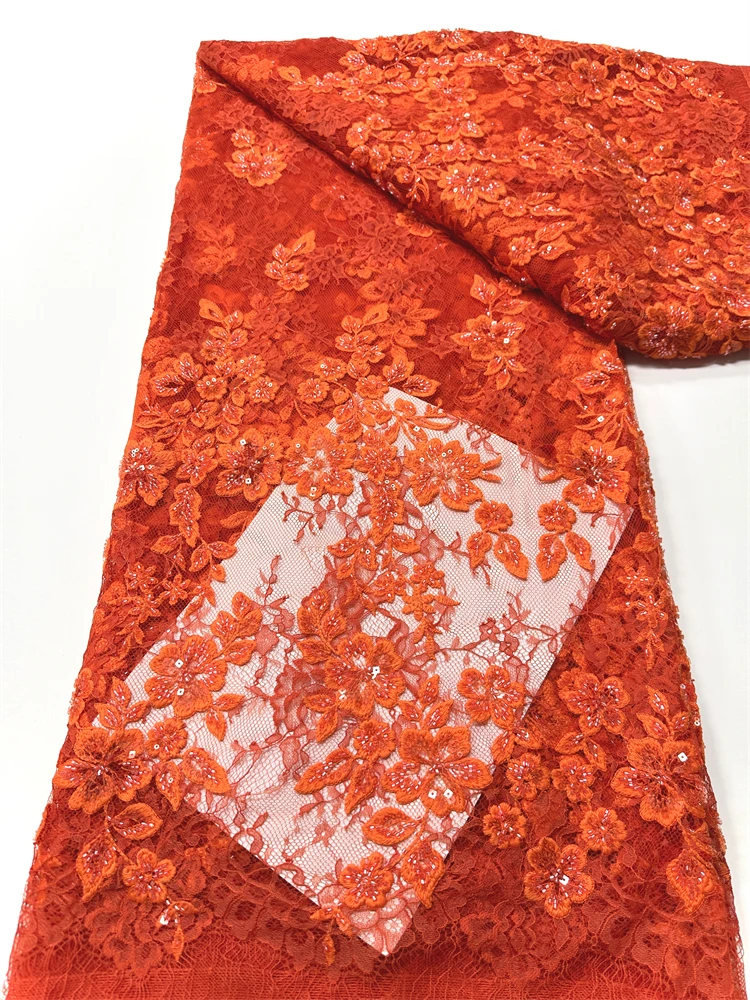 

Африканская кружевная ткань с блестками, вышивка бисером, нигерийская свадебная ткань для жениха, высокое качество, французская тюль, кружевная ткань для свадьбы