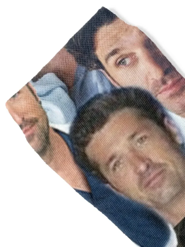 Patrick Dempsey foto colagem Meias retro presentes engraçados ano novo Homem Meias Femininas