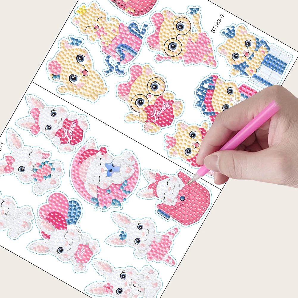 25 أنماط الماس اللوحة ملصقات الفن الحرف paبها بنفسك الماس الفسيفساء المقرب اليدوية ذاتية اللصق الكريستال الإبداعية ديكور المنزل #6