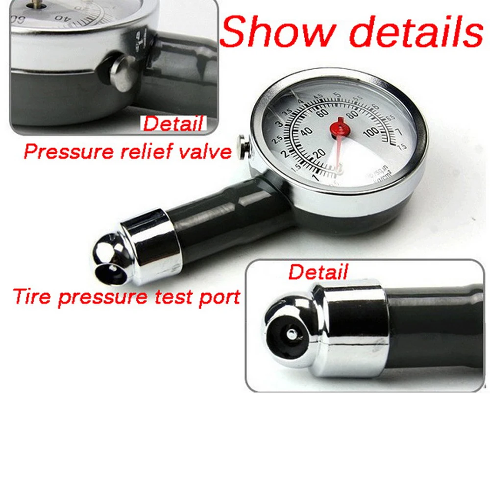 Car Tire Gauge Car Tire Pressure Gauge Car Tire Gauge Tyre Deflation Pointer Auto Tire Inflation Pressure Gauge Measurement