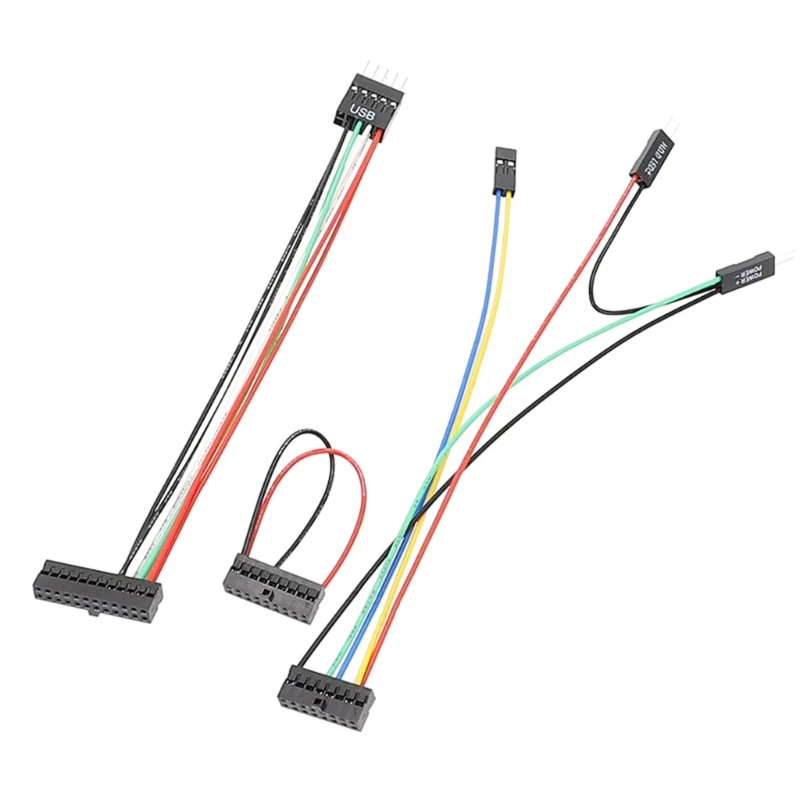 Modifikasi Kabel Power On untuk RD450X Kabel USB Lampu Daya Kabel Lampu Hard Disk Kabel Anti Kesalahan Penyisipan